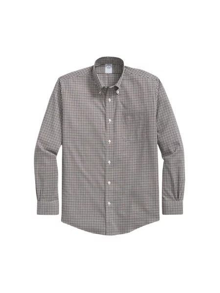 Koszula Brooks Brothers z twillu szara