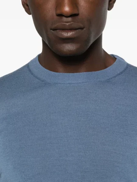 Tricou Canali de lână albastru