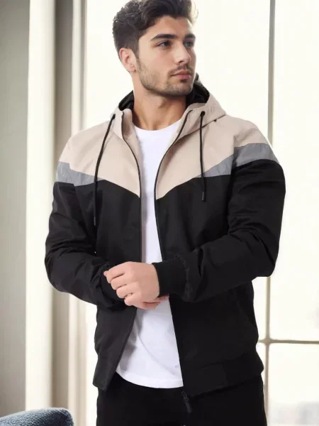 Palton Dewberry cu glugă bej