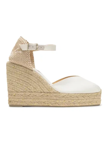 Espadryle Castaner skórzane białe