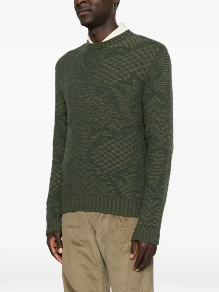 Pulover Etro cu decolteu rotund verde