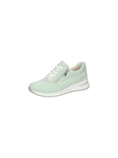 Sneakersy Waldläufer skórzane zielone