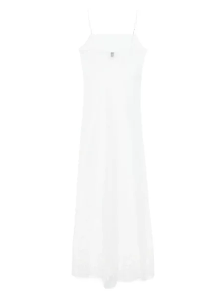 Rochie maxi Carine Gilson din tul lungă de costum alb