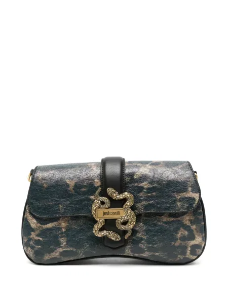 Geantă Just Cavalli cu imagine cu model leopard verde