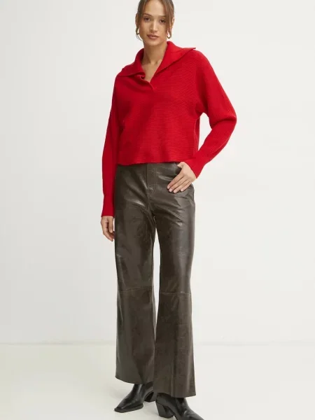 Вовняний светр MAX&Co. червоний