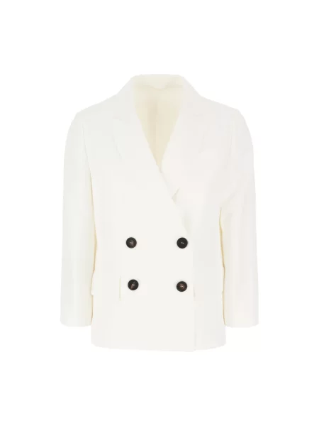 Lniana marynarka Brunello Cucinelli beżowa