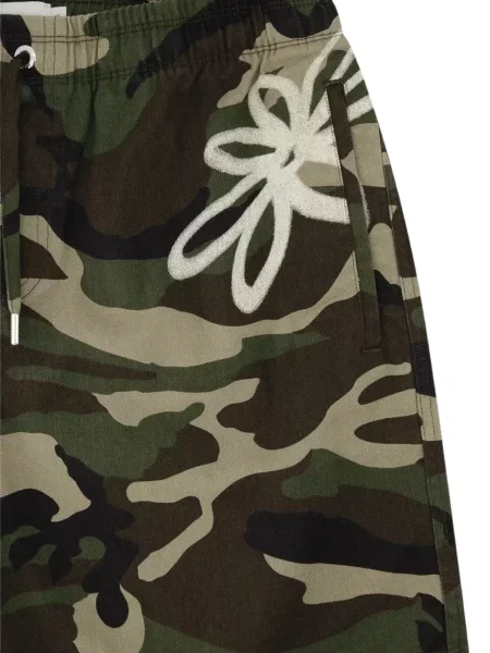 Pantaloni scurți Filling Pieces cu model camuflaj verde