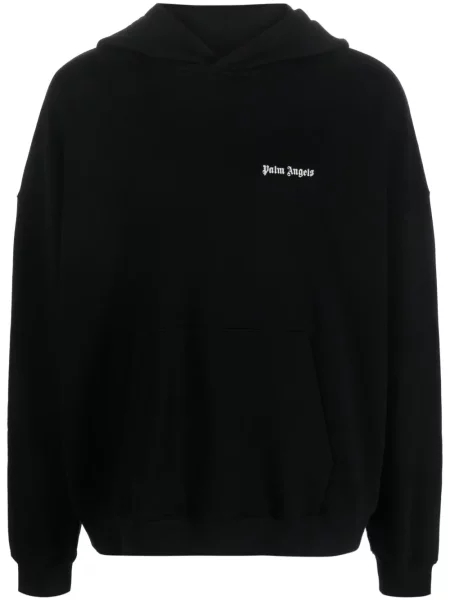 Hanorac cu glugă Palm Angels cu broderie negru