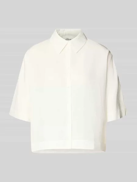 Bluzka koszulowa o kroju relaxed fit z lyocellu S.oliver Red Label biała