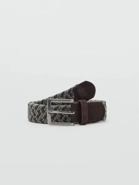 Pleciony kolorowy pasek Teen XS-S MANGO TEEN zielony