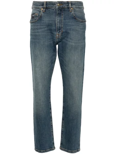 Blugi Versace Jeans Couture cu broderie albastru