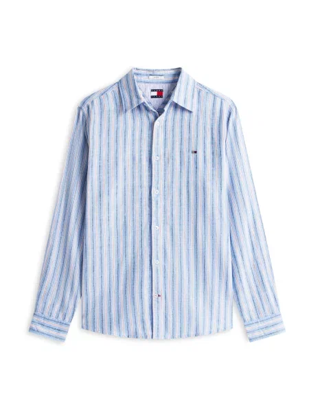 Tommy Jeans Košulja mornarsko plava / svijetloplava / crvena bijela