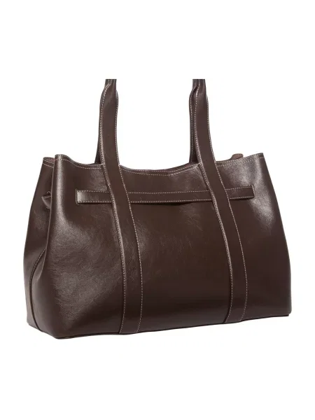 Calvin Klein Geantă Buckle Medium Work Tote maro