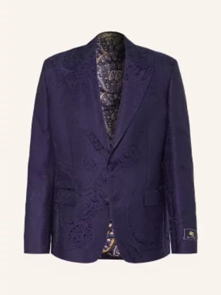 Etro Žakardové Sako S Regular Fit Střihem tmavě modrá