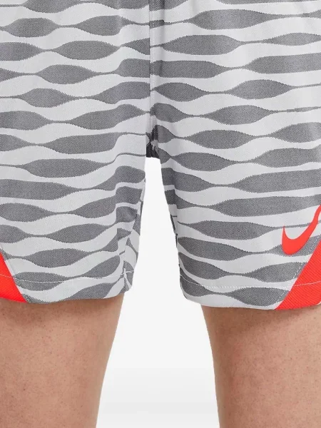 Фитнес зала шорти Nike с V-образно деколте с висока талия сиво
