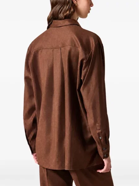 Cămașă Paul Smith de lână maro