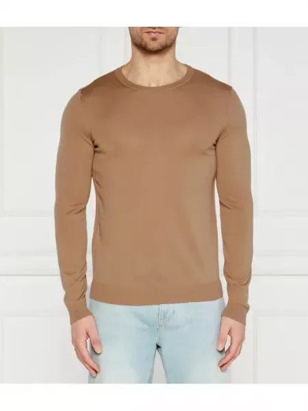BOSS BLACK de lână pulover leno-p negru
