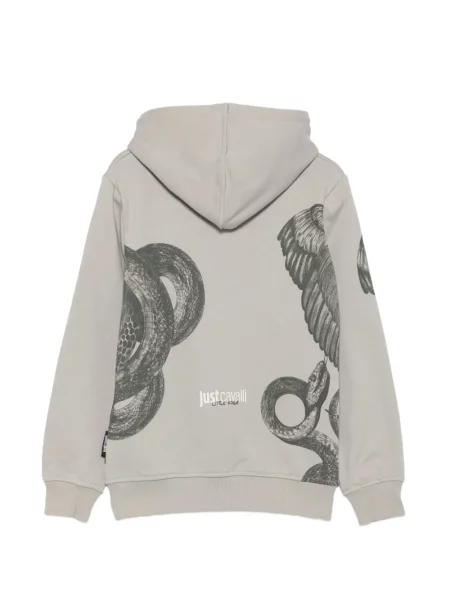 Hoodie Roberto Cavalli γκρι