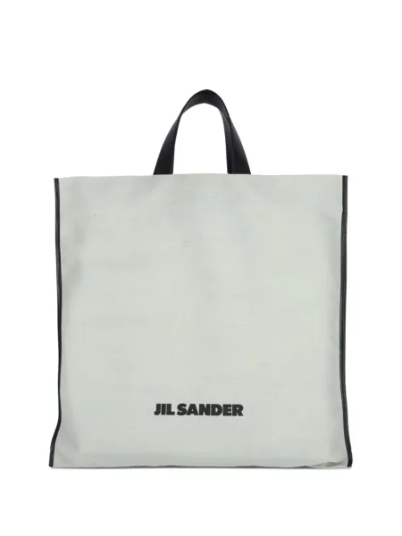 Geanta de piele Jil Sander din piele verde