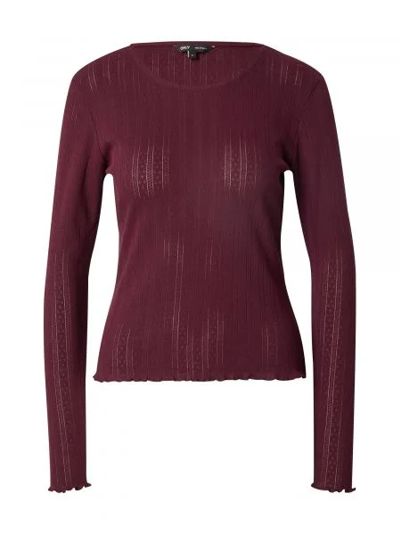 ONLY Tričko vínově červená