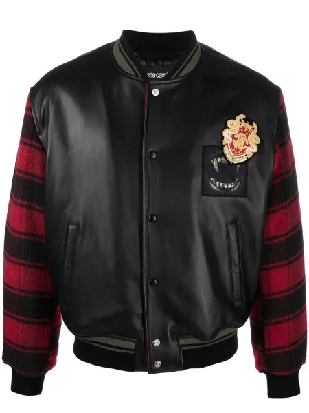 Карирано яке тип бомбър Roberto Cavalli черно