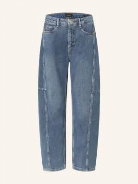 Opus Dżinsy Barrel Lolah Kobiety jednolity niebieski