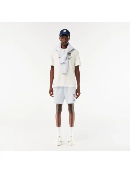 Кепка Lacoste с вышивкой синяя