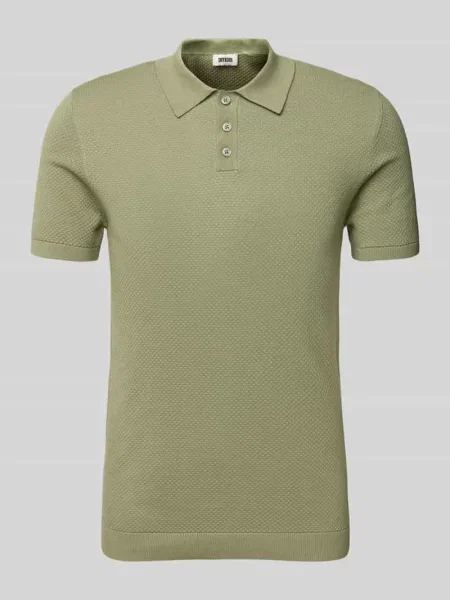 Koszulka polo o kroju slim fit z fakturowanym wzorem model ‘TRITON’ Drykorn