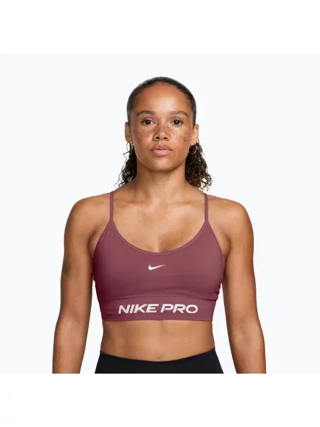 Спортен сутиен Nike Pro Seamless pink smoke/white бяло