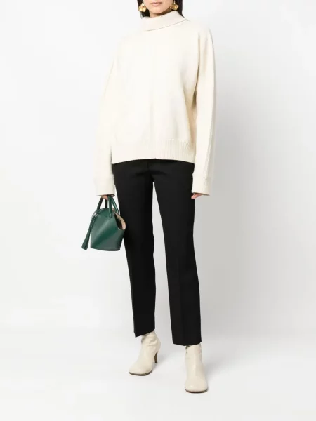 Vilnonės kelnės Jil Sander juoda