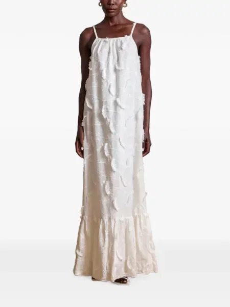 Rochie maxi Diarrablu fără mâneci alb