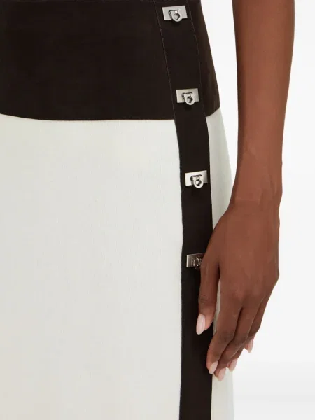 Fusta mini Ferragamo alb