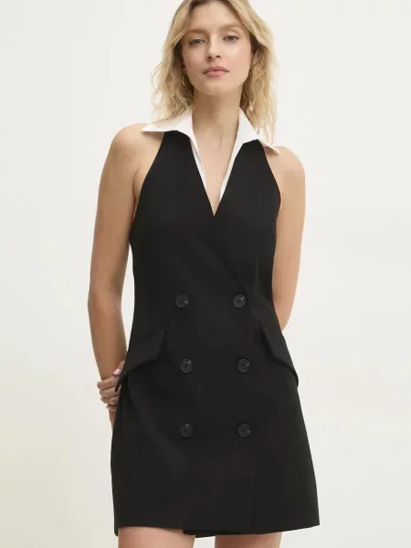 Answear Lab sukienka mini dopasowana czarny