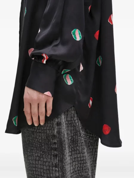Cămașă Fiorucci cu imagine negru