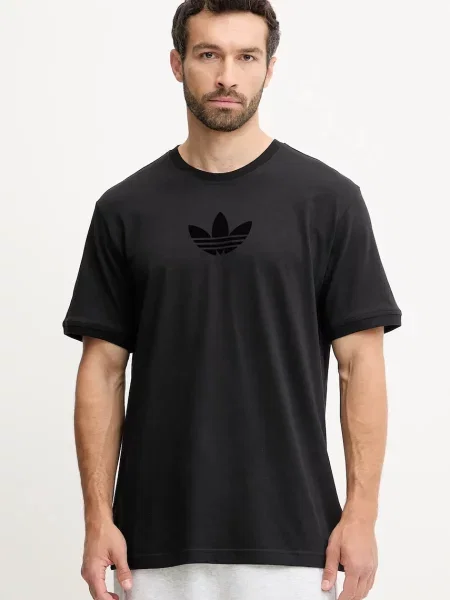 Тениска adidas Originals Oversize Tee с принт черно