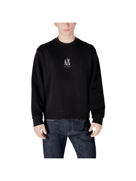 ARMANI EXCHANGE Mikina FELPA / biela čierna