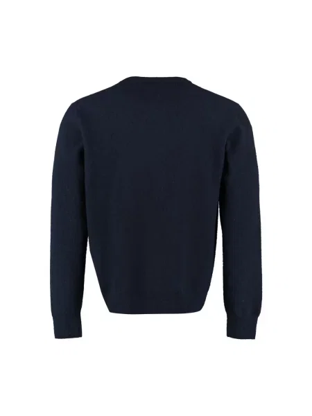 Sweter The (alphabet) wełniany niebieski