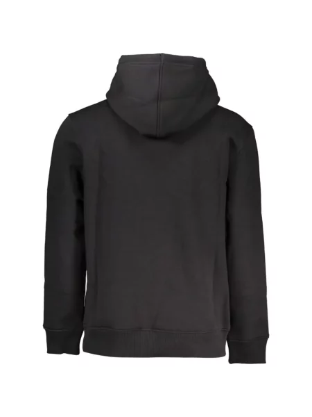 Hanorac cu glugă Calvin Klein cu autograf negru