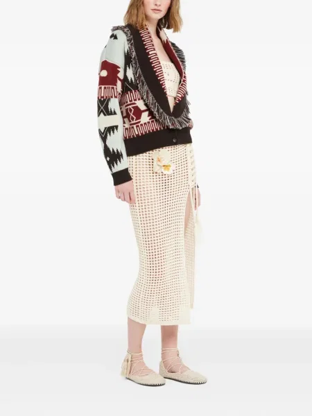 Cardigan Alanui cu franjuri din jacard