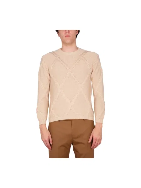 Sweter Ballantyne z nadrukiem beżowy