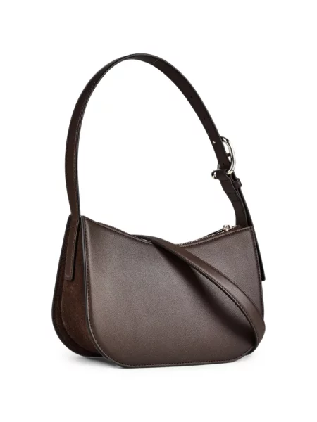 Geantă Furla din piele de căprioară maro