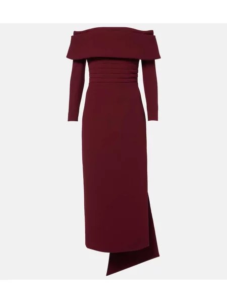 Midi obleka Emilia Wickstead bordo