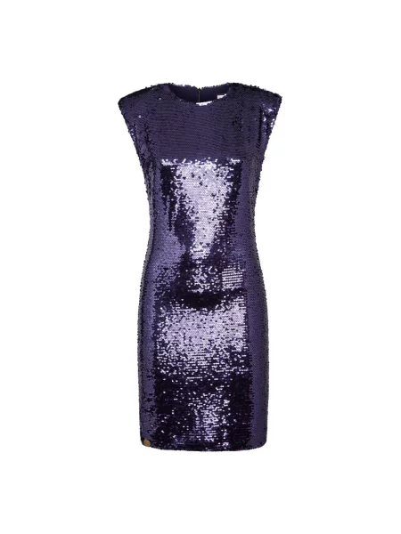 Sukienka koszulowa Philipp Plein bez rękawów fioletowa