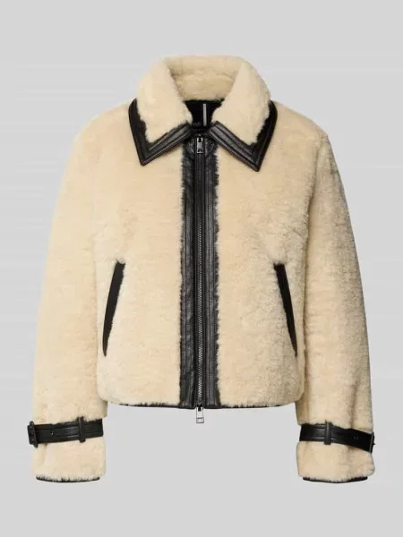 Marc Cain Kurtka Ze Sztucznego Futra weiss beżowa