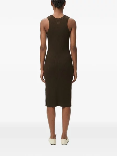Rochie midi Loewe tricotate cu cataramă maro
