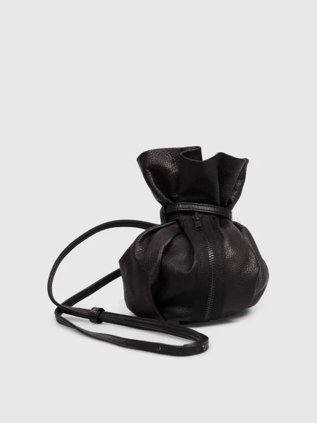 Шкіряна сумка-кісет Y`s Yamamoto чорна
