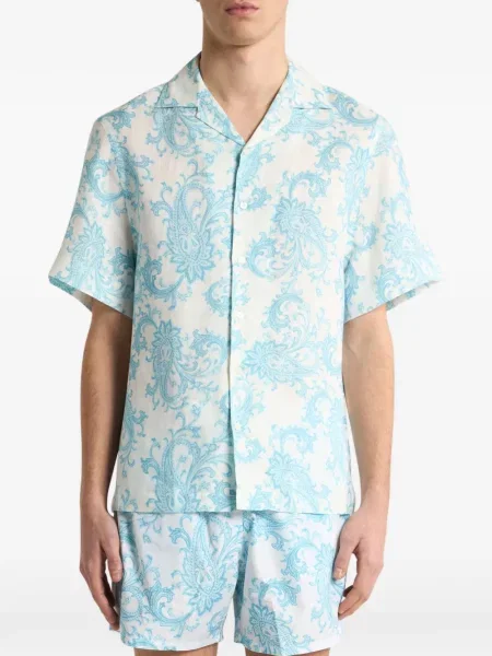 Риза Etro с пейсли десен бяло
