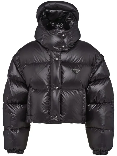 ジャケット PRADA Black Polyurethane Blend Padded Jacket Prada Jacket - Ceny i opinie - Ceneo.pl