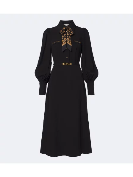 Cu centură rochie midi Zimmermann negru