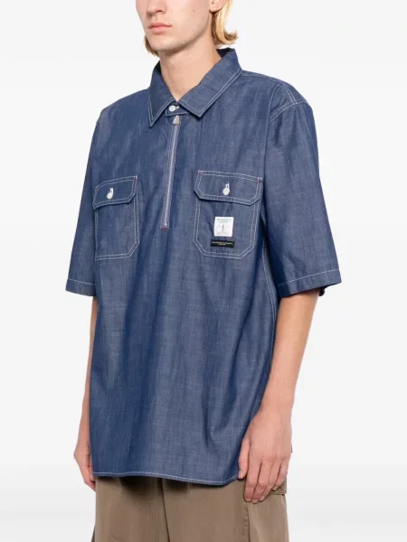 Tricou polo Engineered Garments albastru